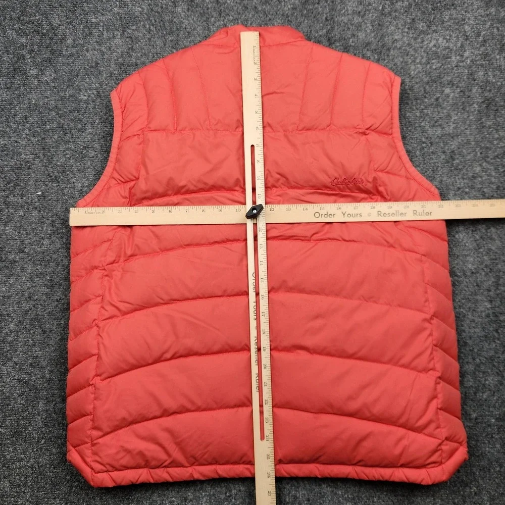 Cabela's Vest‎ Mens Large Red Premier Northern Goose Down 650 Puffer Outdoor